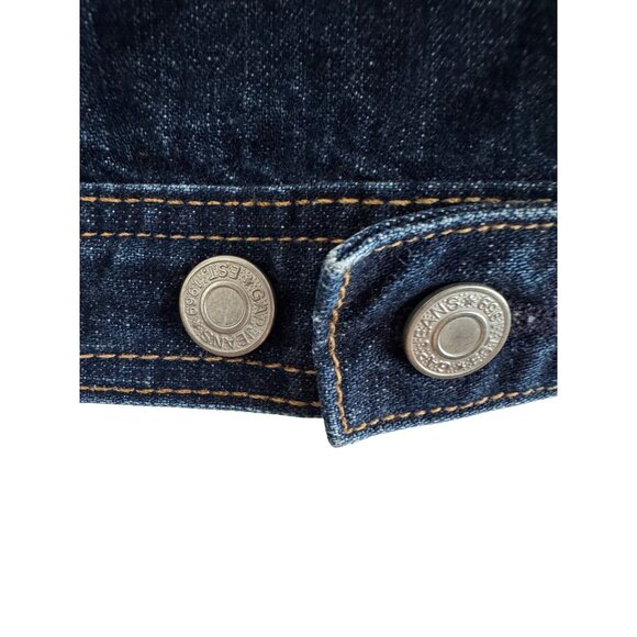 Gap Womens Medium Denim Jacket Preowned Blue 100% Cotton Button Front Classic Fi - Picture 4 of 4